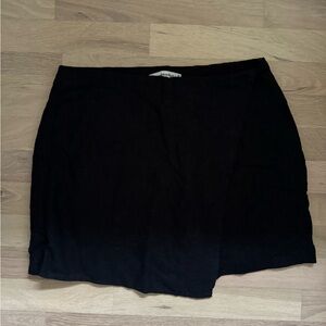 Abercrombie & Fitch Black Linen Mini Skirt